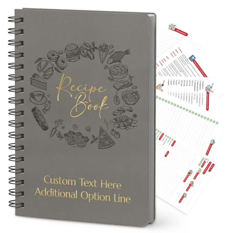 Custom Recipe Book - Grey