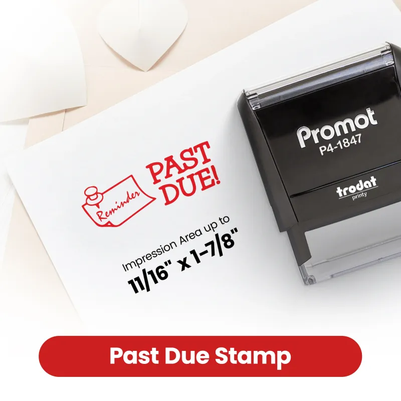 Icon Reminder Past Due Stamp