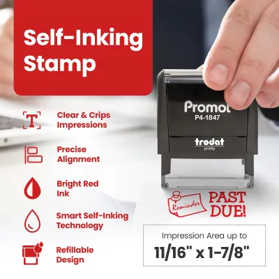 Icon Reminder Past Due Stamp
