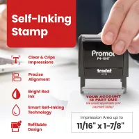 Your Account is Past Due Stamp