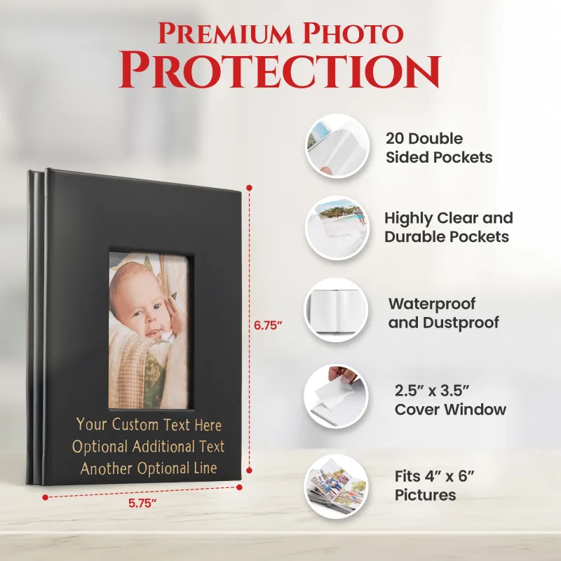Custom 4x6 Photo Album - Black