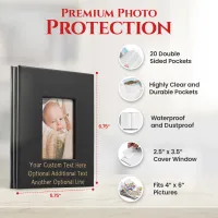 Custom 4x6 Photo Album - Black