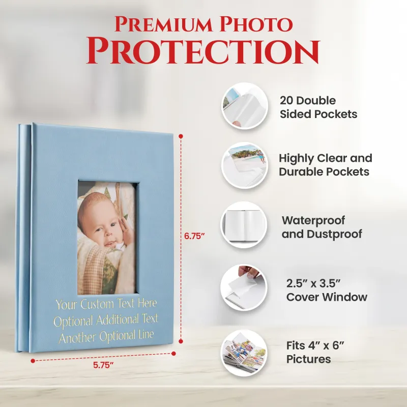 Custom 4x6 Photo Album - Sky Blue