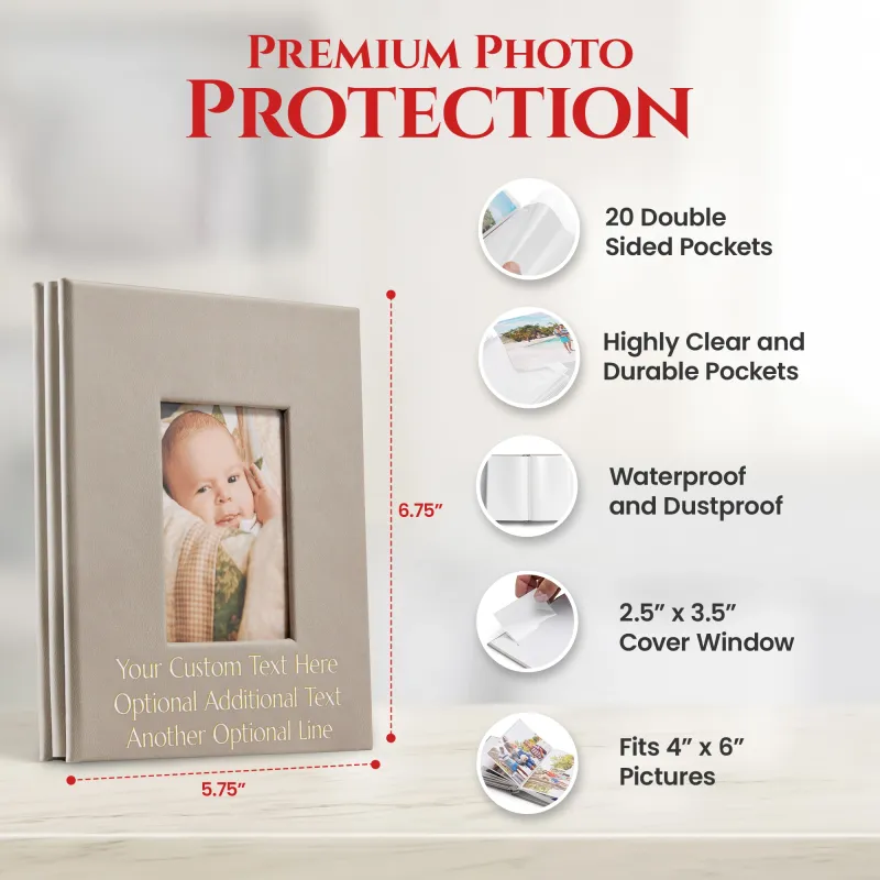 Custom 4x6 Photo Album - Stone Grey