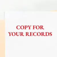Copy for Your Records Stamp