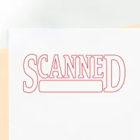 Box Outline Scanned Stamp