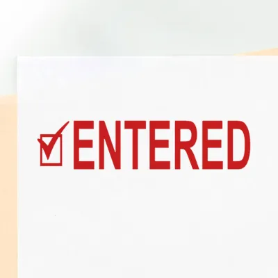 Check Box Entered Stamp