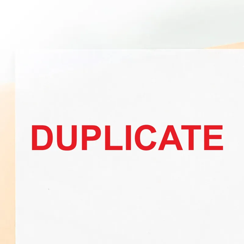 Duplicate Stamp