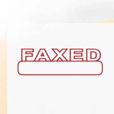 Box Outline Faxed Stamp
