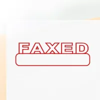 Box Outline Faxed Stamp