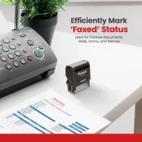 Box Outline Faxed Stamp