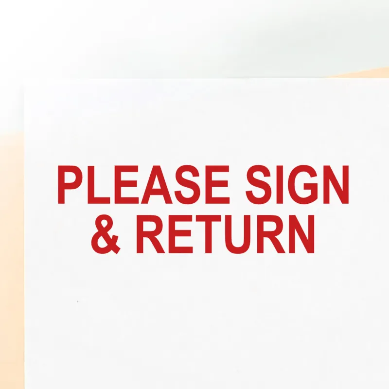 Please Sign and Return Stamp