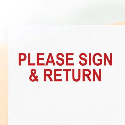 Please Sign and Return Stamp