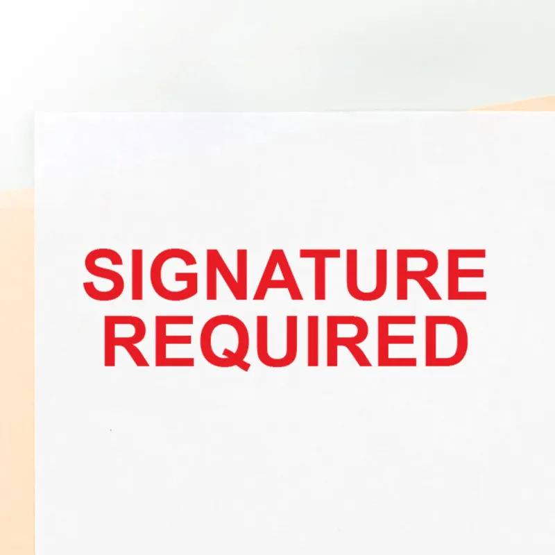 Signature Required Stamp