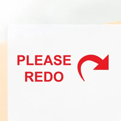 Icon Please Redo Stamp