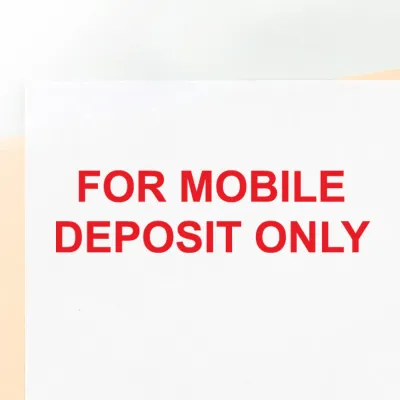 For Mobile Deposit Only Stamp
