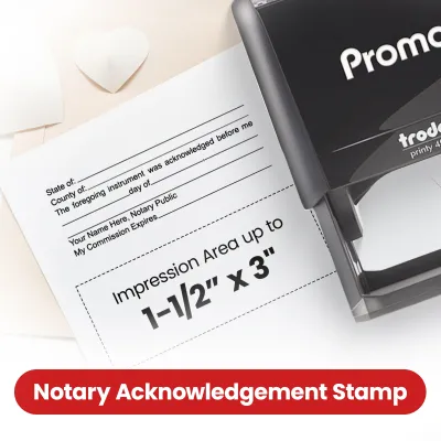 Notary Acknowledgement Stamp (Black)