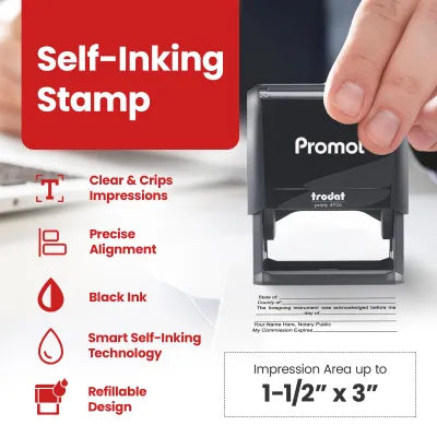 Notary Acknowledgement Stamp (Black)