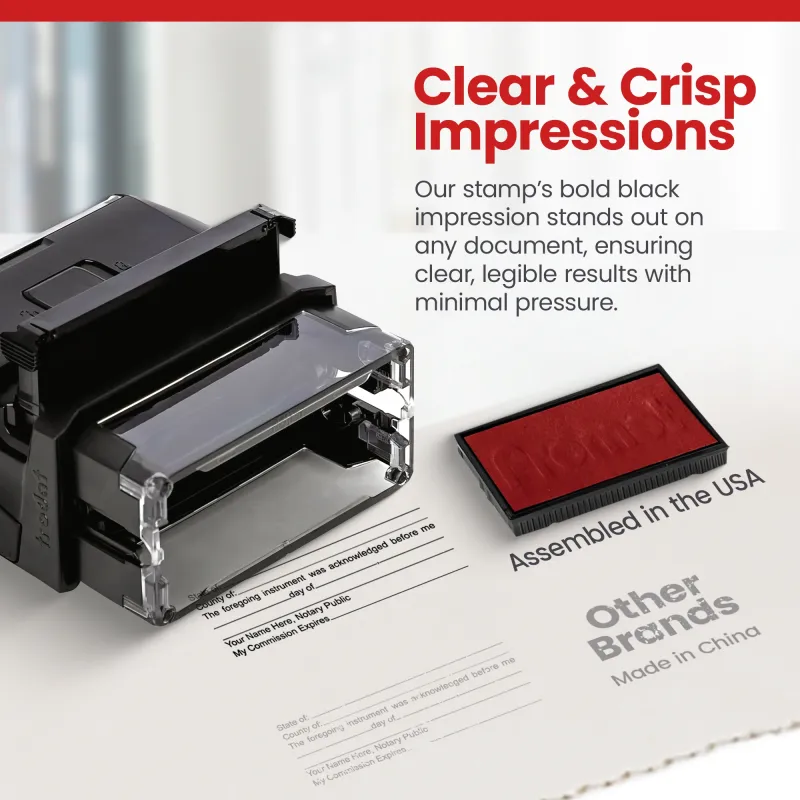 Notary Acknowledgement Stamp (Black)