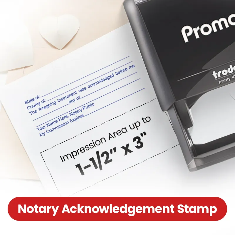 Notary Acknowledgement Stamp (Blue)