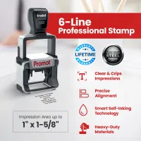 6-Line Custom Professional Stamp (Small)