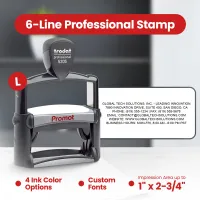 6-Line Custom Professional Stamp (Large)