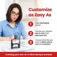 6-Line Custom Professional Stamp (Large)
