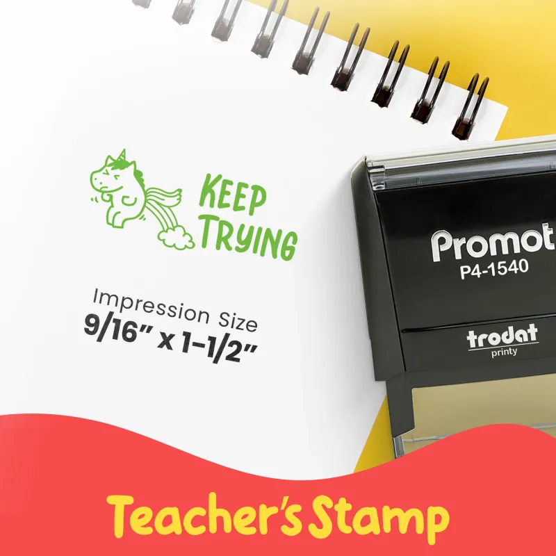 Keep Trying - Teacher Stamp