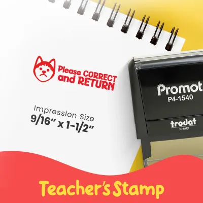 Please Correct and Return - Teacher Stamp
