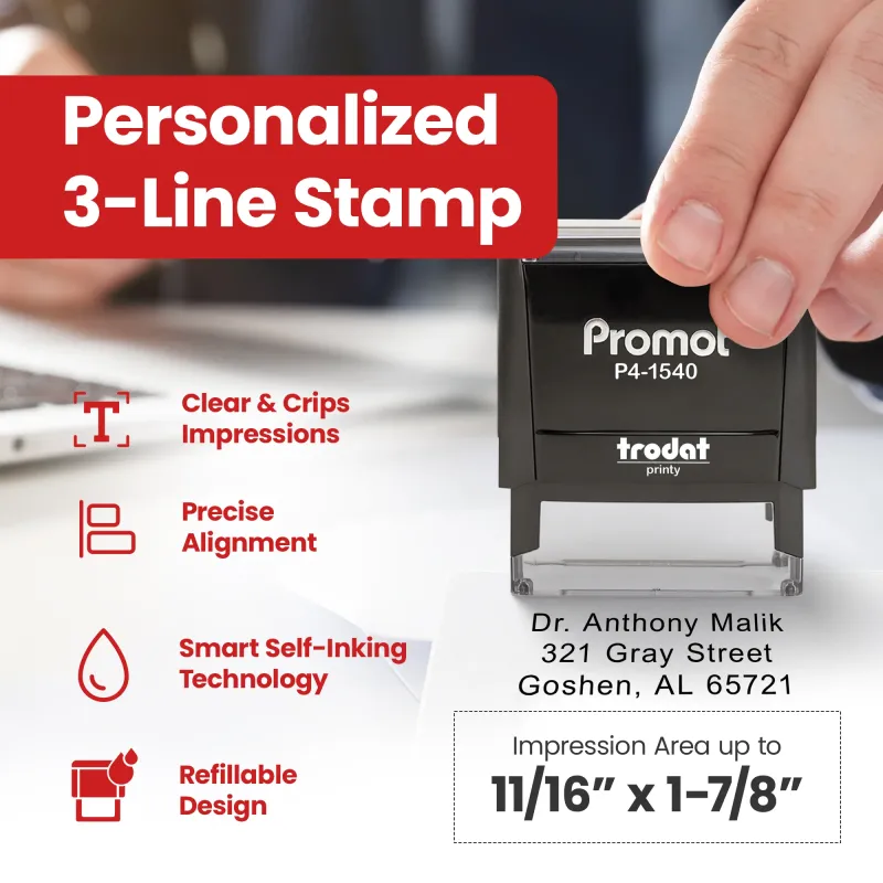 Up to 3 Lines Stamp (Small)