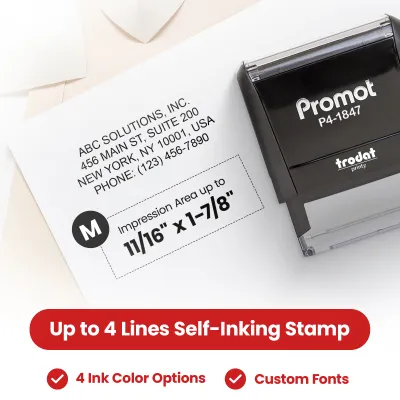 Up to 4 Lines Stamp (Medium)