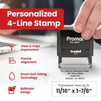 Up to 4 Lines Stamp (Medium)