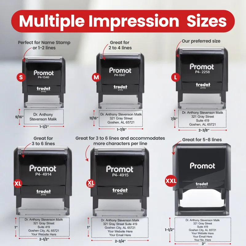 Up to 4 Lines Stamp (Medium)