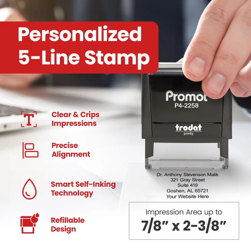 Up to 5 Lines Stamp (Large)