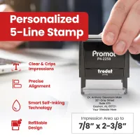 Up to 5 Lines Stamp (Large)