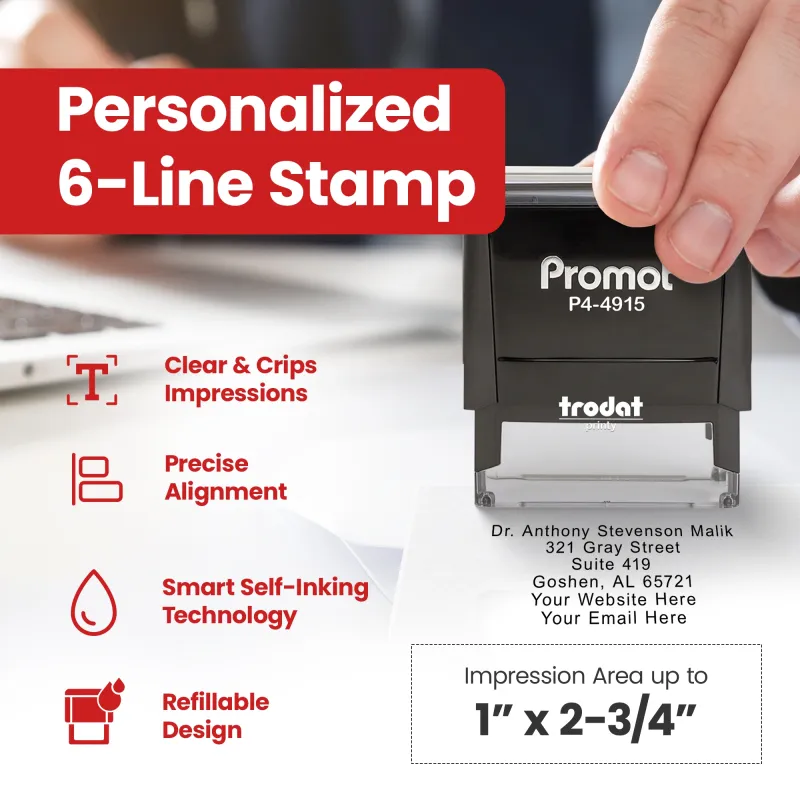 Up to 6 Lines Stamp (XL Wide)