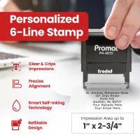 Up to 6 Lines Stamp (XL Wide)