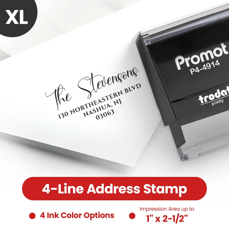 Address Stamp Design 1 - Extra Large