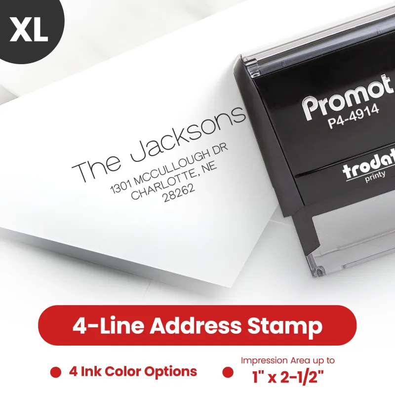 Address Stamp Design 4 - Extra Large