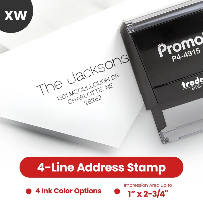 Address Stamp Design 4 - Extra Wide