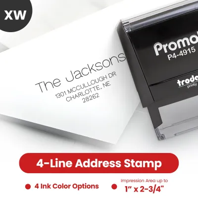 Address Stamp Design 4 - Extra Wide