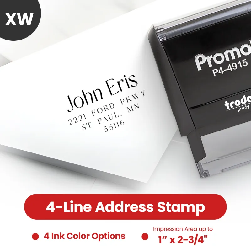 Address Stamp Design 6 - Extra Wide