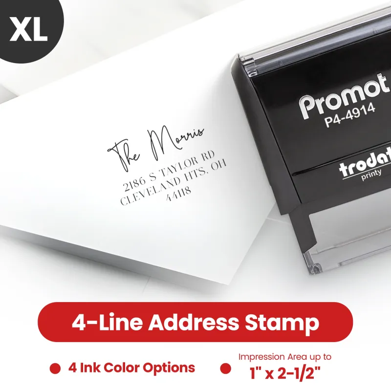 Address Stamp Design 7 - Extra Large