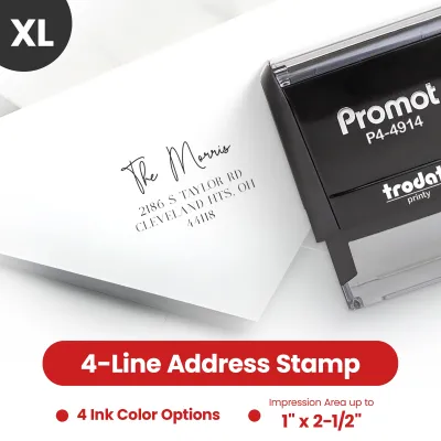 Address Stamp Design 7 - Extra Large