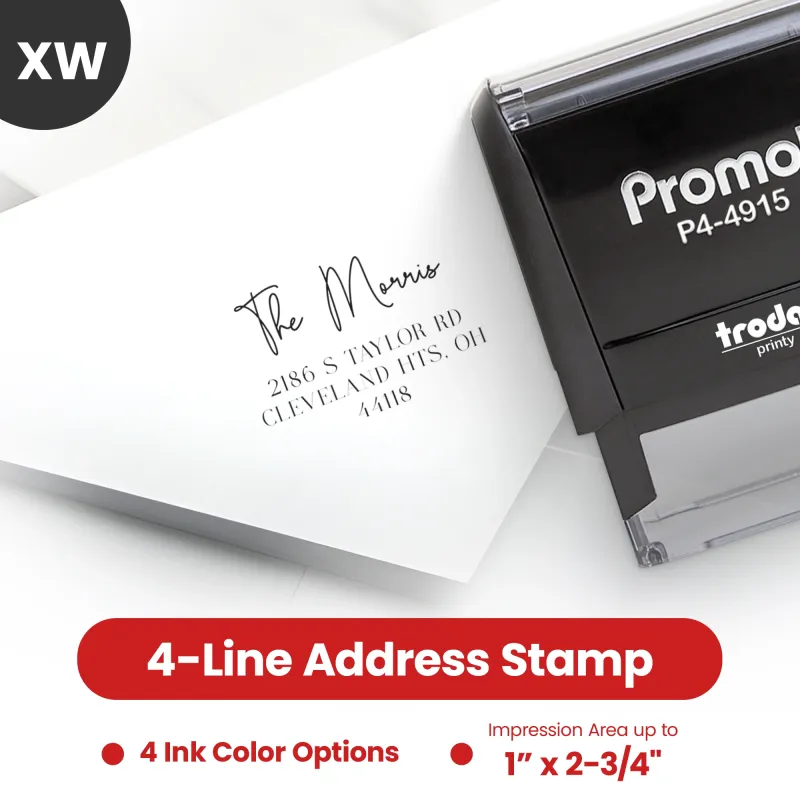 Address Stamp Design 7 - Extra Wide