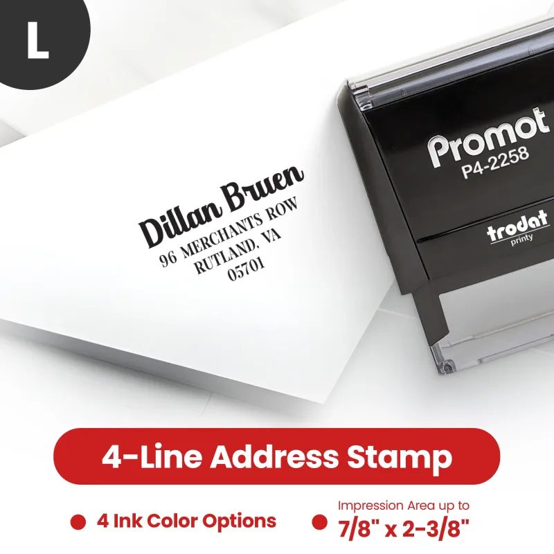 Address Stamp Design 8 - Large