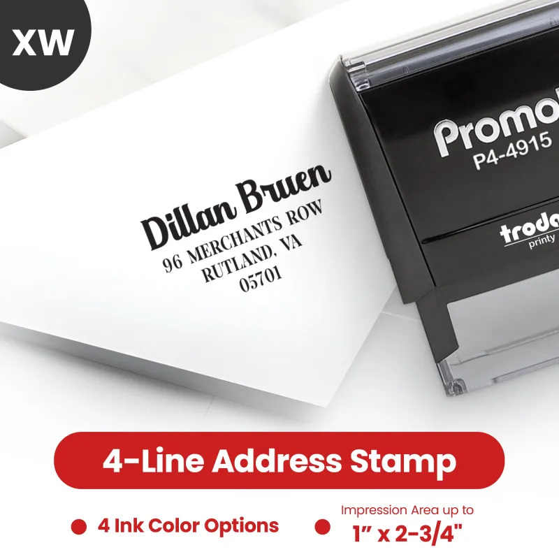 Address Stamp Design 8 - Extra Wide