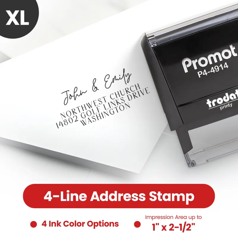 Address Stamp Design 9 - Extra Large