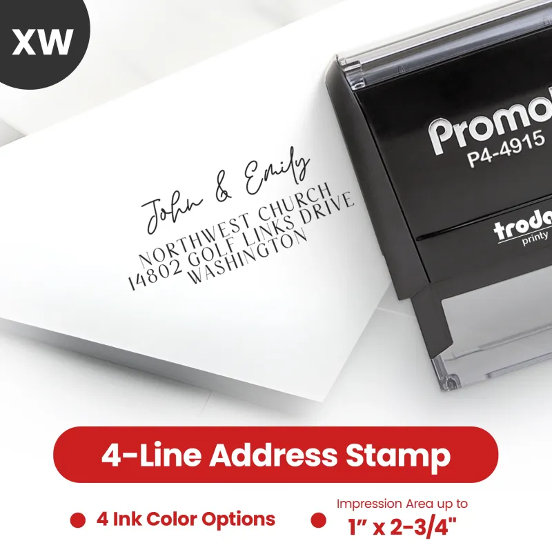 Address Stamp Design 9 - Extra Wide