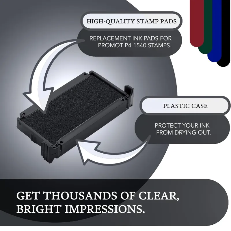 Promot P4-1540, Trodat 4911 Replacement Ink Pad - Black